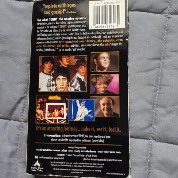 The Who's Tommy The Amazing Journey VHS Tape Buena Vista - Picture 3 of 6